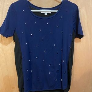 Blue studded top